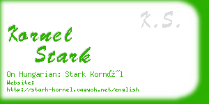 kornel stark business card